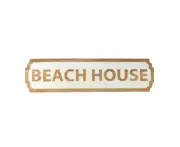 Maine & Crawford Hemi Wood 60x16cm Beach House Sign Wall Hanging Home Decor