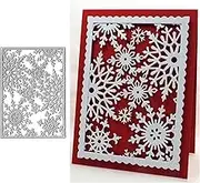 Christmas Snowflake Metal Die Cuts,Frame Snow Flower Cutting Dies Cut Stencils for DIY Scrapbooking Album Decorative Embossing Paper Dies for Card Making