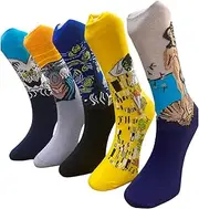 [enforsen] 5 Pairs Womens Cute Socks Art designed Socks Gifts, Multicolor, One Size