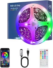LED Strip Light, Music Sync 6m/19.7ft LED TV Backlights for 70-85 inch TV, Smart Ambient Lights with Bluetooth App & Remote Control, USB Powered for Bedroom, Kitchen, Ceiling, Gaming, Home Decoration