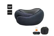 Travel Neck Pillow, Memory Foam Airplane U-Shaped Travel Pillow, 360 Degree Comfort and Breathability-Navy