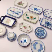 1/6 Scale Dollhouse Miniatures Porcelain Hand Painted Kitchen Dish Plate Model