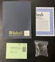 Vintage Original McIntosh SL-6 Speaker Spikes,Loudspeaker Manual ,Warr Card NEW