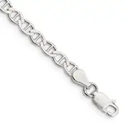 7 Inch Sterling Silver 4mm Flat Anchor Chain