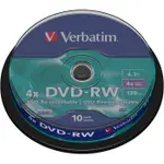 VERBATIM DVD-RW SPINDEL 內容 10 件 43552