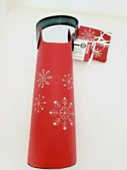 Christmas & Snowflake Red Wine Bottle Holder Wine With Cup w/ Matching Coasters