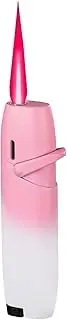 Jer Torch Lighter, Cute Pink Flame Torch Windproof Pockets Cool Lighter, Metal Refillable Butane, Outdoor, Indoor, Camping, Candle, Birthday