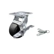 4 Inch SS Glass Filled Nylon Caster with Ball Bearing and Brake/Swivel Lock SCC
