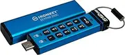 Kingston Ironkey Keypad 200 USB-C 512GB Encrypted Flash Drive | OS Independent | FIPS 140-3 Level 3 | XTS-AES 256-bit | BadUSB and Brute Force Protection | Multi-Pin Option | IKKP200C/512GB