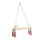 Macrames Plant Holder with Tassels and Beads Wall Hanging Shelf Home Decors