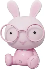 Chromatic Rabbit Night Light with Adjustable Brightness for Kids Room, Bedroom, Bathroom, Orientation Night Light with 3 Modes (Pink)