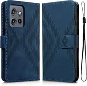 [Auslbin] Case for Motorola Edge 50 Neo 5G 6.55 with Stand Function, All-Round PU Protective Material, Scratch-Resistant and Drop-Proof Edge 50 Neo Case, Blue