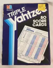 Vintage Triple Yahtzee 80 Score Cards 1 Pad Milton Bradley New/Sealed