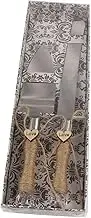 MAGICLULU 2pcs Elegant Wedding Cake Cutter Unique Practical Server for Parties Festivals Wedding Present Design with Comfortable Rope Handle