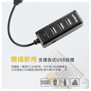 (優質二入)獨立式插座/4埠USB HUB 通過國家認證