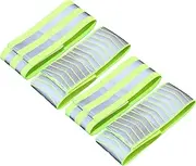 NAMOARLY 4Pcs High Visibility Reflective Wristbands for Night Running Lightweight Safety Reflector Straps for Jogging Cycling and Walking Ensure Safety Low