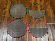 Set of (4) 6-1/2" Stainless Steel Wire Diffusion Single Double Full Half Scrim