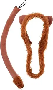[WESIEVYA] 1 Set Animal Ear Headband Women's Headbands Girl Headbands Cosplay Headbands Separator Accessories Cute Headbands Furry Headbands Ear Headbands Bulk Headbands Light Brown Fabric