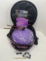 Pyle Professional Steel Tongue Drum - 11 Note - 12" Percussion Instrument - New