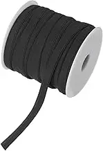 uxcell Double Fold Bias Tape 1/4 Inch 25 Yards Cotton Bias Binding Tape Bulk Double Fold Bias Tape for Sewing/Seaming Hemming/Binding//Quilting/DIY Craft [Black]