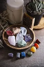 Beverly Oaks Energy Infused Natural Raw Healing Crystals and Tumbled Stones - Chakra Stones for Crystal Healing - The Ultimate Chakra Kit with Huge Variety of Gemstones