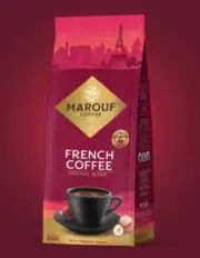 FRENCH COFFEE ROASTED MAROUF ARABICA 100% MIX CREAMER HAZELNUT FLAVOR 250G