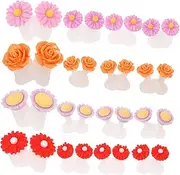 minkissy Silicone Toe Separators Set of 32 Pretty Flower Toe Spacers for Nail Polish for Pedicure at Home or Salon