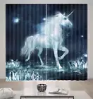 Gleaming Shiny Horse 3D Curtain Blockout Photo Printing Curtains Drape Fabric