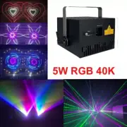 Full Color Animation Laser Projector DJ Light ILDA Stage Laser Beam Light 5W-RGB