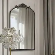 Black Ornate Mirror for Wall, Traditional Vintage Ornate Baroque Mirror,Victoria