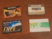 NEW OLD STOCK BLANK CASSETTE TAPES ASSORTED MAXELL SONY FUJI PROBLANK SET OF 4