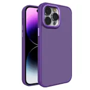 Slim Case for iPhone 15 Pro Max Skin-Touch Hard PC+Soft TPU Phone Cover with Metal Lens Frame