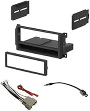 Single Din Car Stereo Kit, Wire Connector, and AM/FM Radio Antenna Adapter -Made for Dodge: No Factory External Amp Vehicles: 2009-2011 Ram 1500, 2010-2011 Ram 2500/3500 + More