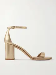 [Stuart Weitzman] Stuart Weitzman - Nudist Block Metallic Leather Sandals - Gold - US8 US 8 Gold