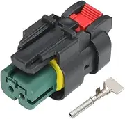 BIZOCA 1set 776427-4 AMP 2Pin Automotive Connector 16 Series Waterproof Sealed Harness Male Female Plug Additional Terminals(776427-4)