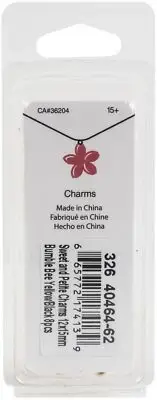 Sweet & Petite Charms Bumble Bee Yellow/Black, 12x15mm 8/Pkg