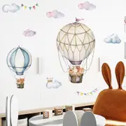 Hot Air Balloon Flight Kids Room Wall Decals