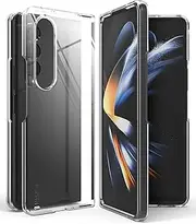 RSTQ Designed for Galaxy Z Fold 5 Case with Pen Holder,Samsung Fold 5 Full Cover Shockproof Slim Phone Protection Case Clear for Z Fold 5 5G(2023)-Clear