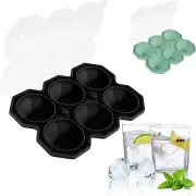 Large Ice Cube Molds Reusable 6 Grids Diamond Ice Cube Tray with Lid-*-