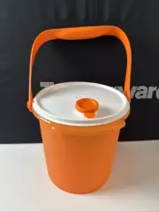 Tupperware Bucket Jug Container With Handle 12.5 cup / 5L On Go Orange