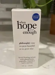 Philosophy When Hope is not Enough Facial Firming Serum 4 oz- NEW