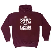 Keep Calm And Support Great Britain - Funny Novelty Hoodies Hoodie