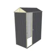 Build-a-Shed 0.8 x 1.5 x 2.1m Gable Single Sliding Side Door Shed - Grey