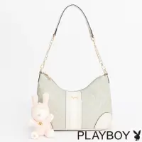 在飛比找momo購物網優惠-【PLAYBOY】Hobo包 Lucky Bunny系列(綠