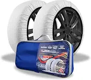 KNK Boutique Automotive Snow Socks for Tires - Eco Series for Efficient Grip Alternative for Tire Snow Chain - Snow Traction Device for Passenger Cars SUVs Trucks Winter Emergency Accessory (Large)