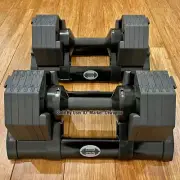 1 Pair - Adjustable Dumbbells, 5-50 Pounds, Detroit Iron Co.