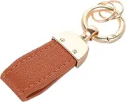 [Beavorty] Vintage PU Keychain Pendant Double Sided Design Stylish Keyring for Car Keys Purse and Bag Decoration Durable Accessory for Men and Women