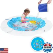 Giveuplay 7.2 X 7.2 Feet Baby Beach Pool，Kiddie Pool and Beach Blanket，2 in 1