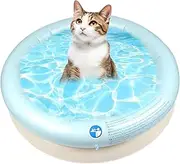 Dog Pool - Pet Swimming Pool | Portable Pet Paddling Pool for Large and Small Dogs | Durable PVC Splash Puddle for Pets | Outdoor Dog Bathtub for Summer Cooling | Bathing & Play Indoor Backyard Pets