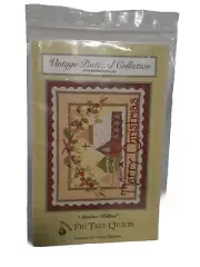 Fig Tree Quilt Pattern Vintage Postcard Mistletoe Hollow 22 x 28 Wall-hanging
